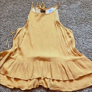 flowy mustard yellow tank